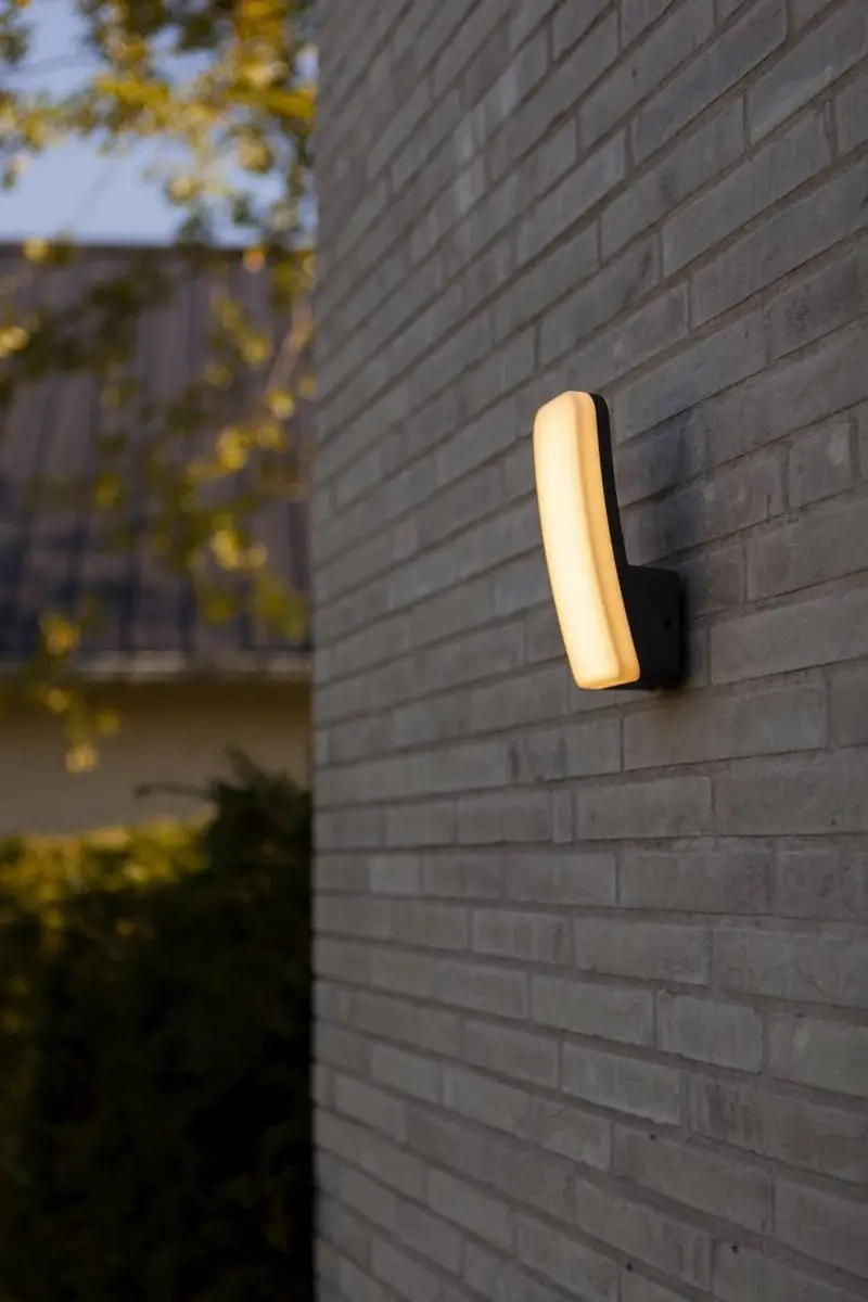 Lutec Kite LED Wandlamp Buiten 8.8W - Donkergrijs