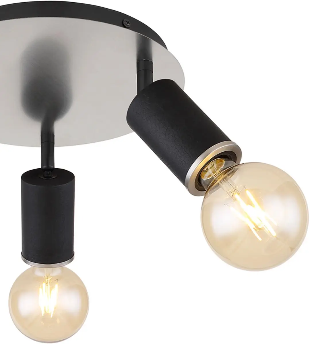 Globo Plafondlamp 3 Spots Zwart - 3x E27 - afbeelding 6 van 6