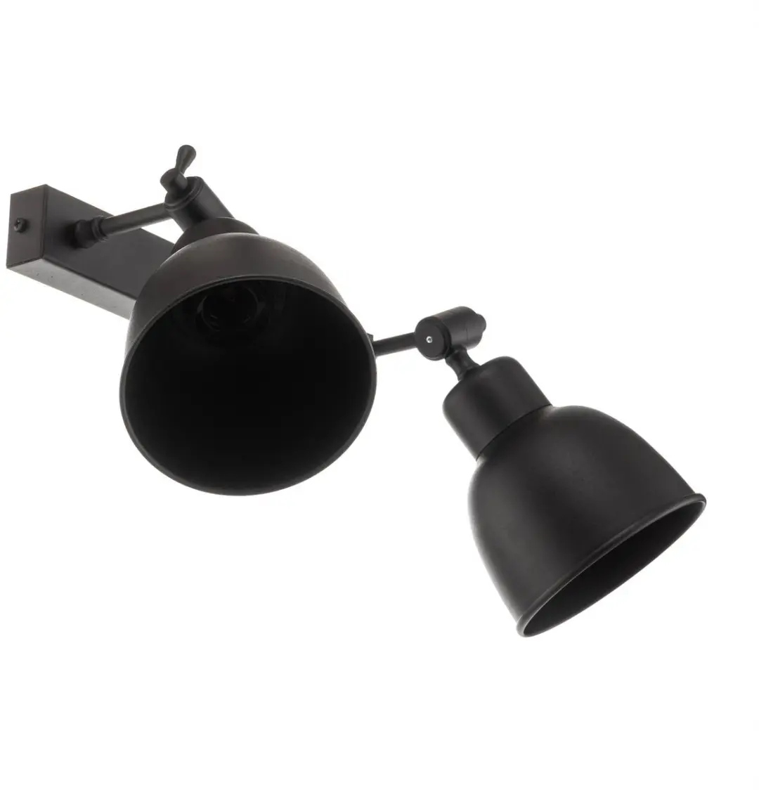 Euluna Wandlamp 2 Lichtpunten Staal - Zwart