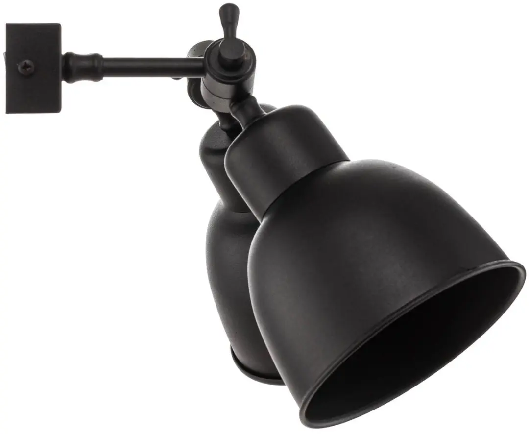 Euluna Wandlamp 2 Lichtpunten Staal - Zwart - afbeelding 6 van 6