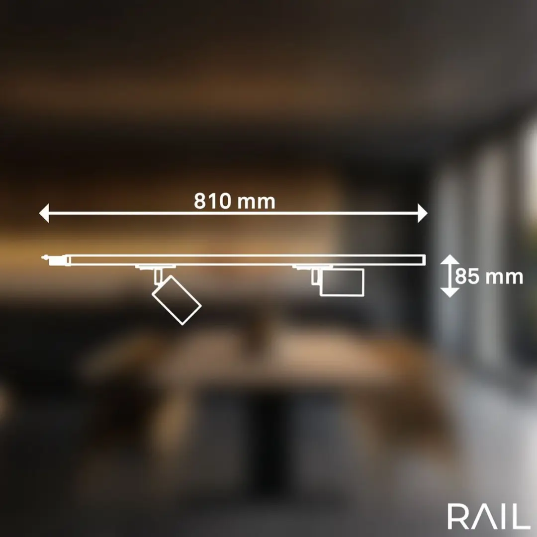 Briloner Rail Verlenging 2x GU10 Spots - 0.75cm - Zwart
