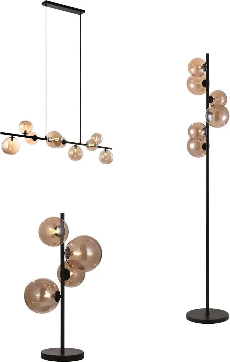 Freelight Calcio Vloerlamp - 6x G9 LED 170cm Zwart