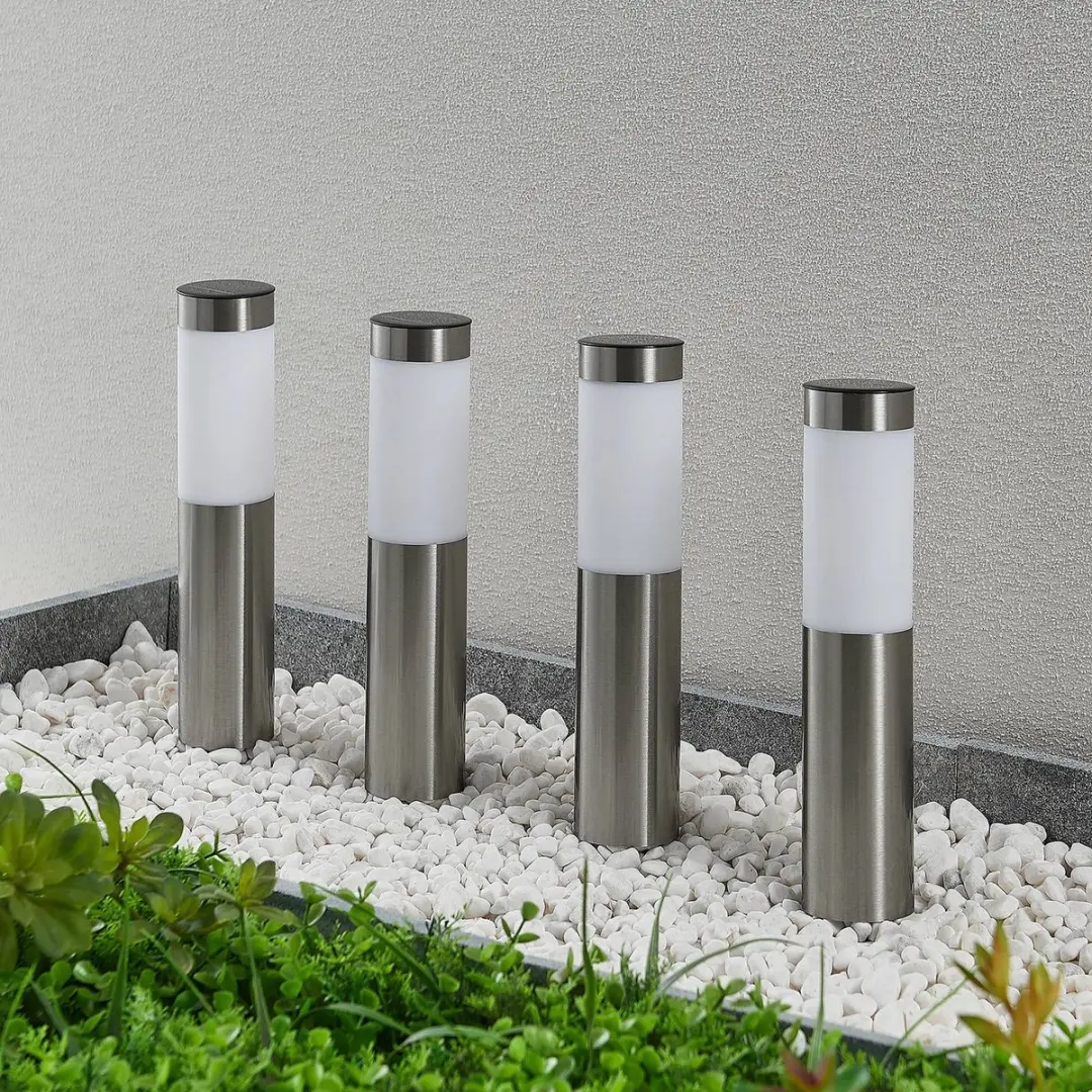 Lindby Zonneverlichting 1 Lichtpunt - 0.2W - Zilver/Opaalwit