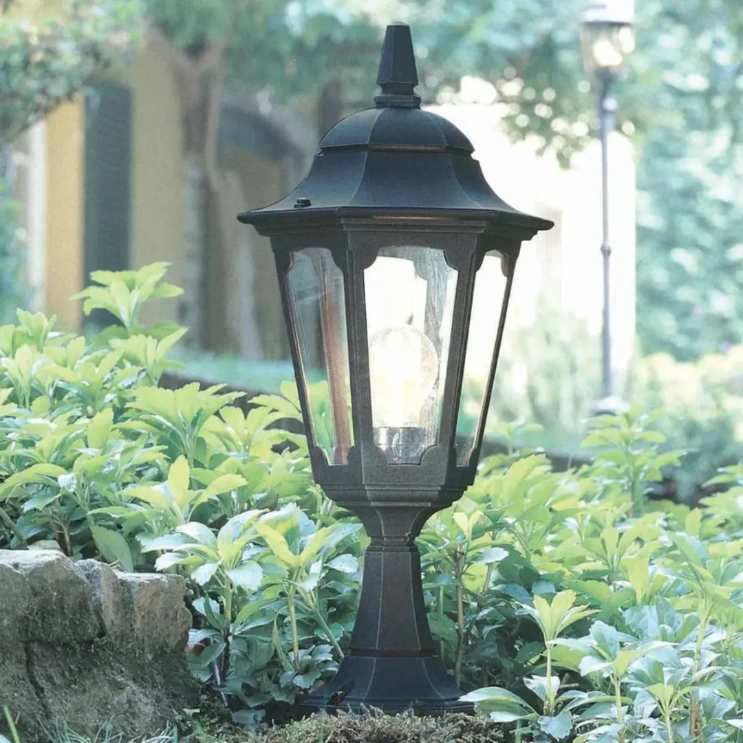 Elstead Mini LED Tuin Pilaar Parish E27 - 60W - IP44 - Zwart