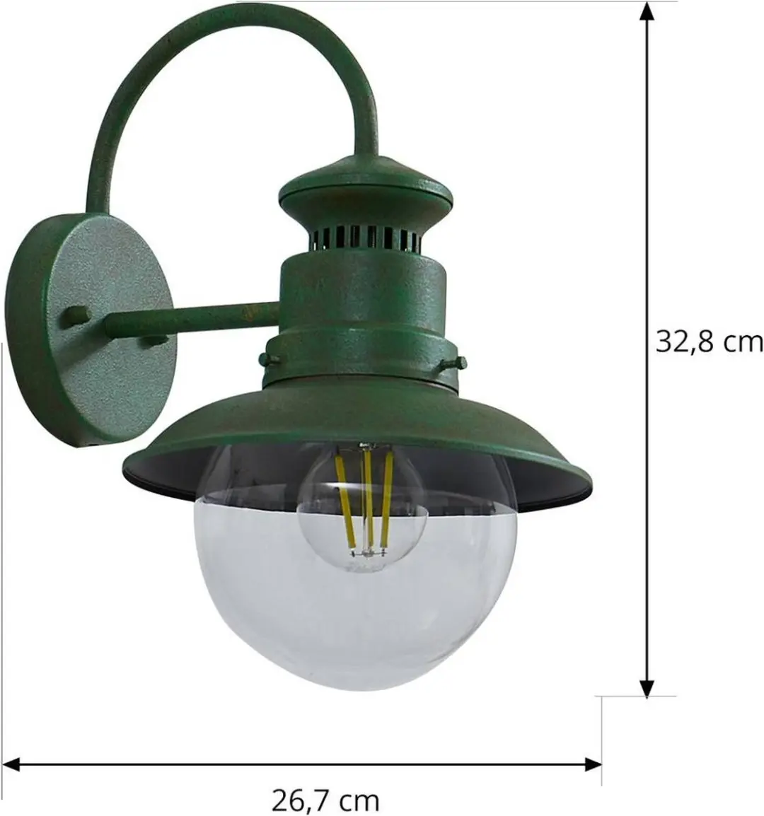 Lindby Wandlamp Buiten 1 Licht E27 - Groen