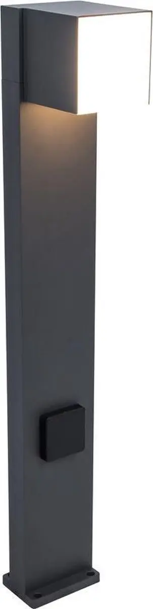 Lutec Cuba Sokkellamp - 500 Lumen - 3000K - Donkergrijs