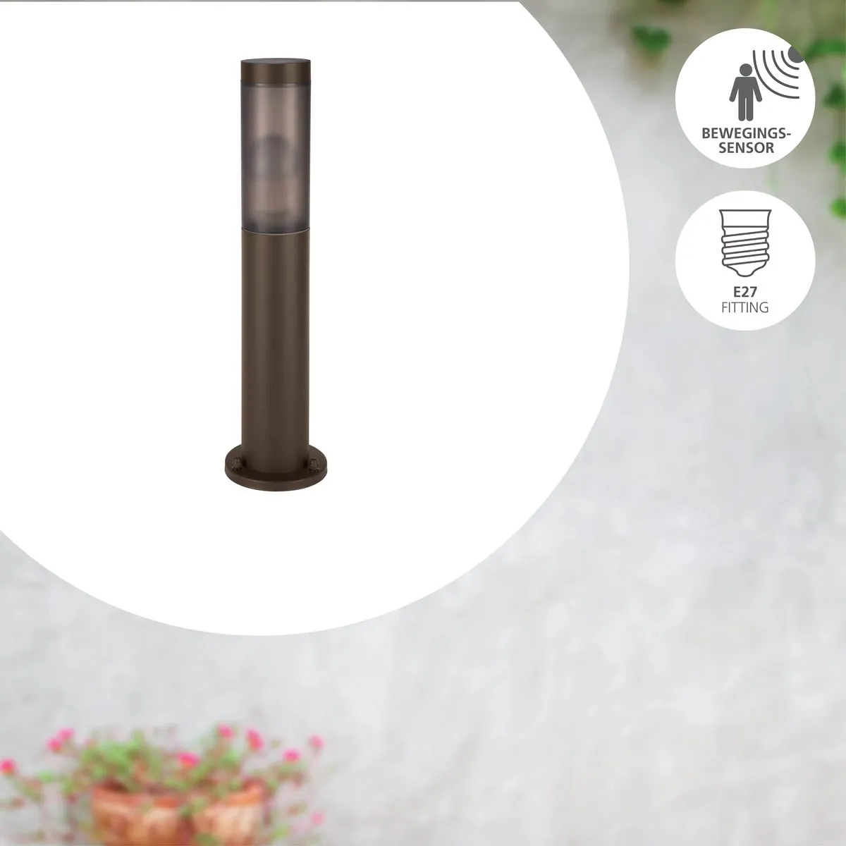 Eglo Helsinki Staande Sensorlamp E27 45cm - Bruin