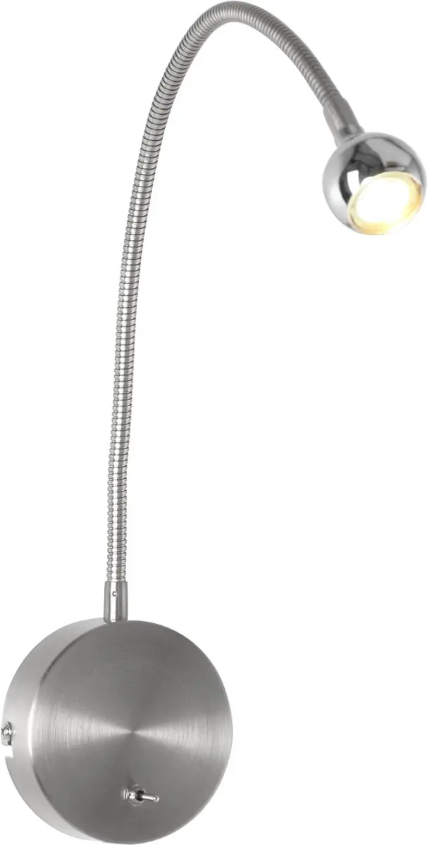 Globo Serpent Wandlamp Staal - 41cm - LED - afbeelding 6 van 6