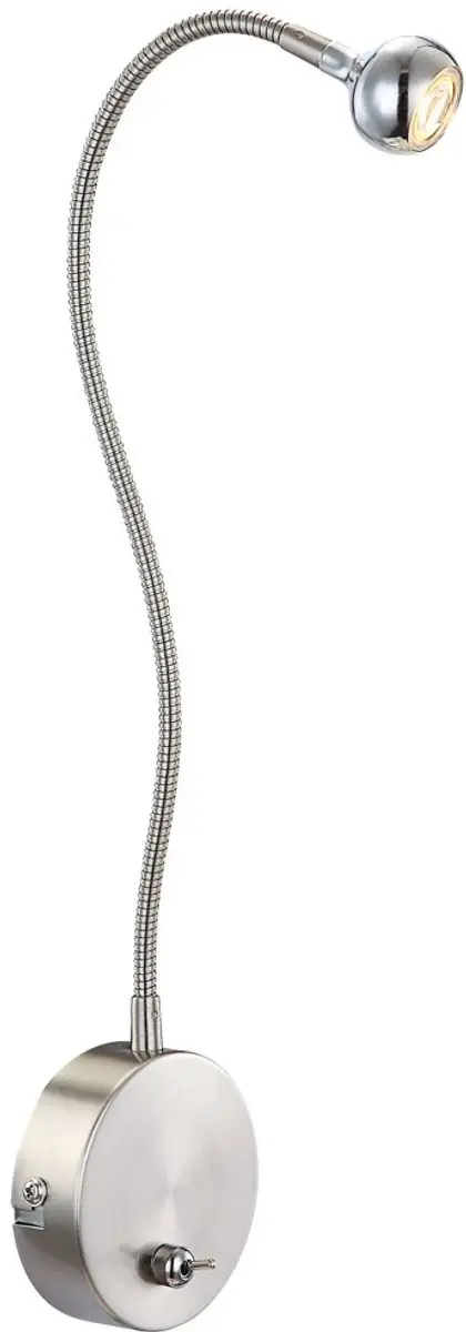 Globo Serpent Wandlamp Staal - 41cm - LED