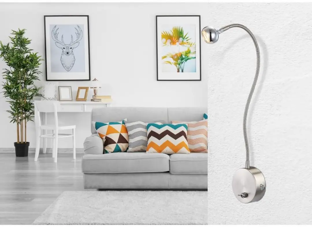 Globo Serpent Wandlamp Staal - 41cm - LED