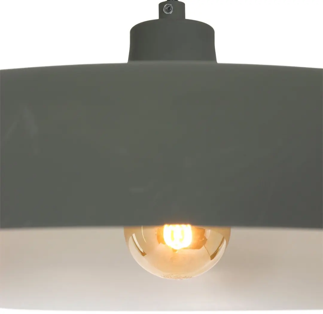 Steinhauer Hanglamp Krisip 2677GR - Wit - Metaal/Kunststof - E27