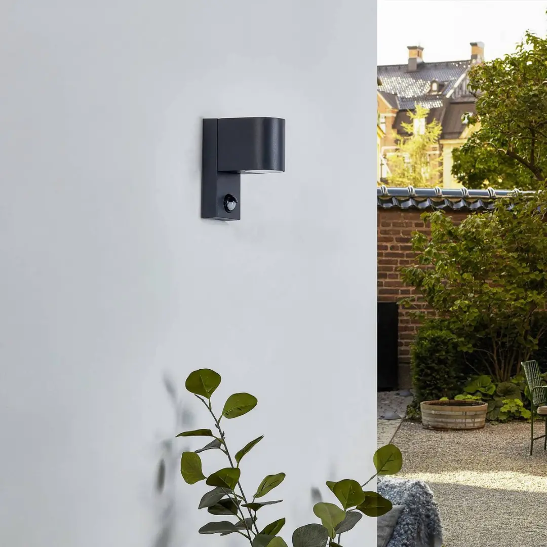Lindby Wandlamp Buiten Aluminium 1 Licht GU10 - Antraciet