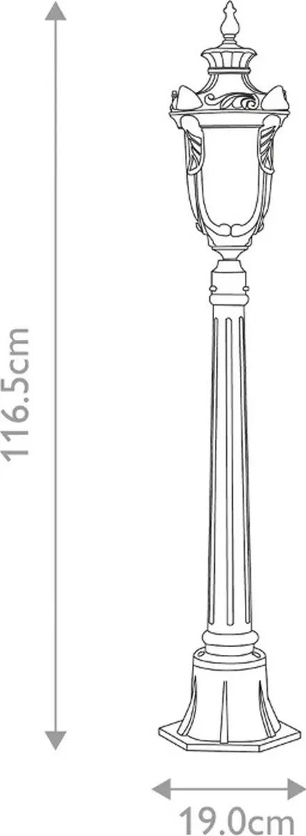 Elstead LED Tuin Pilaar Philadelphia E27 60W - Old Bronze