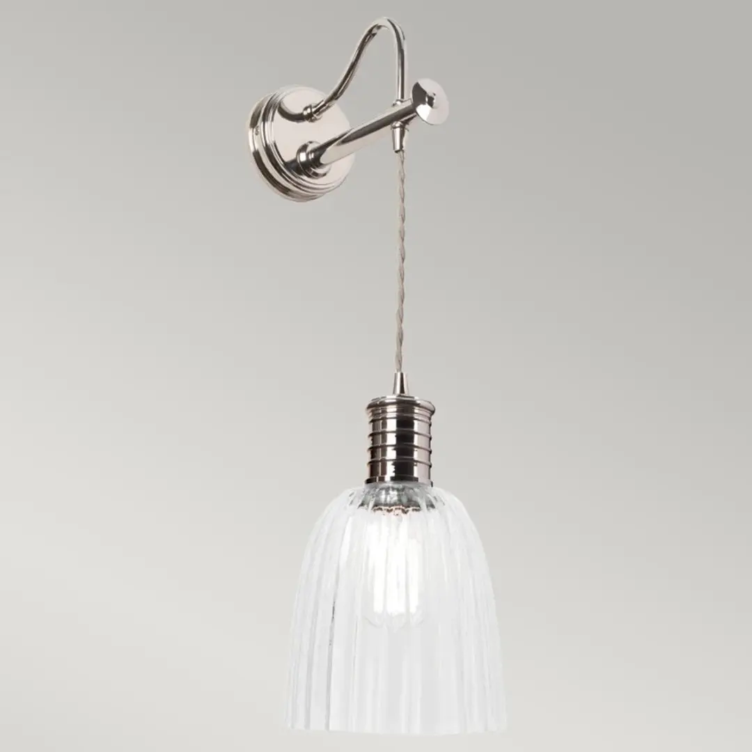 Elstead LED Wandlamp E27 60W - Polished Nickel