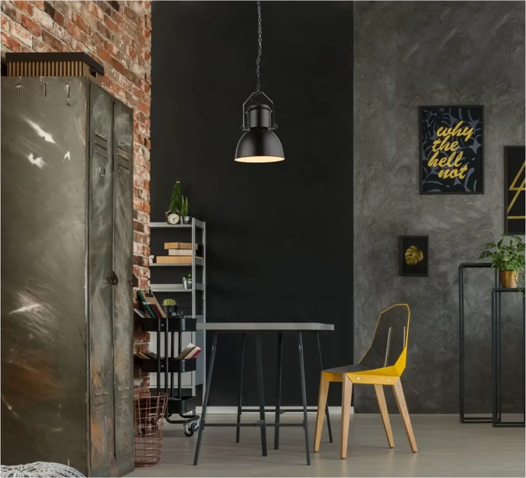 Globo Kutum Hanglamp - Ø27cm - Zwart