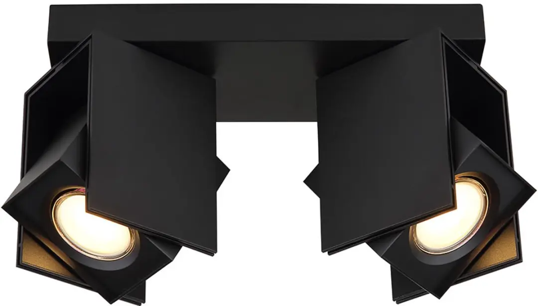 Globo Plafondspot 2x GU10 - Zwart - afbeelding 6 van 6