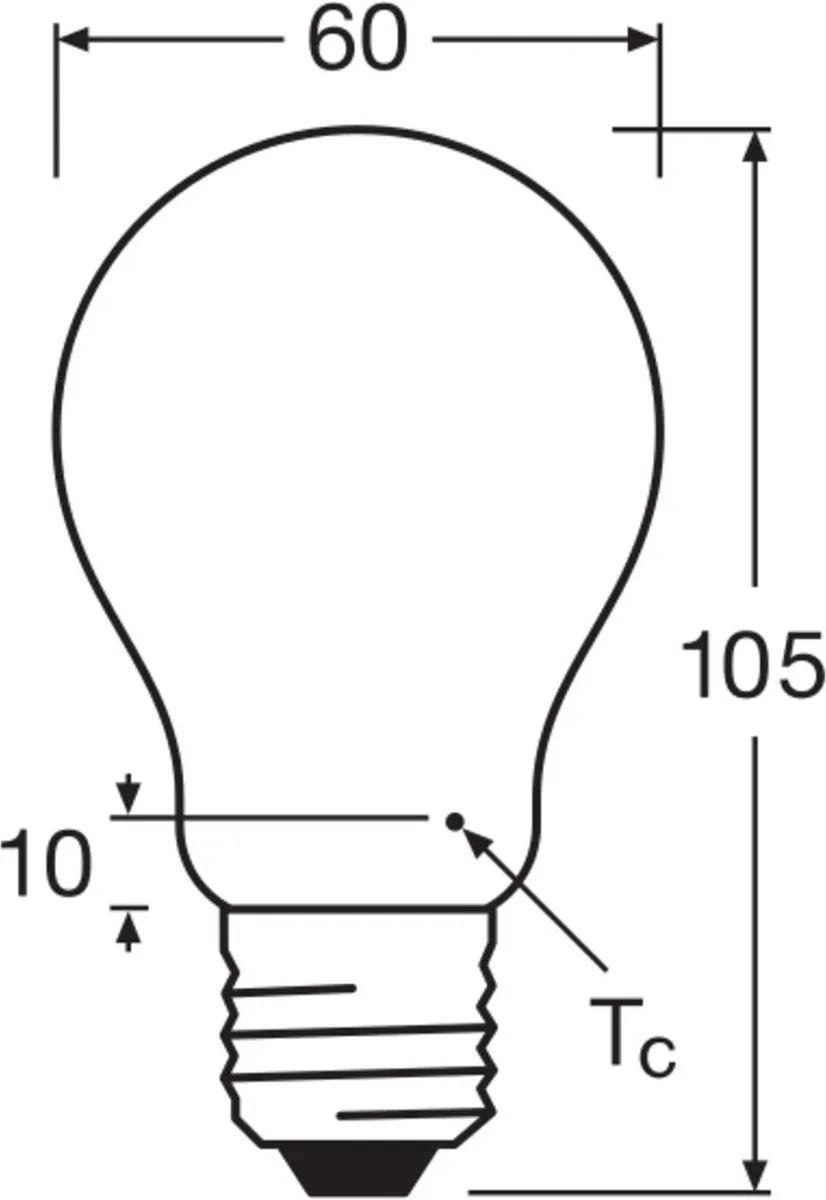 LEDVANCE Classic E27 Peer Filament 7.5W 1055lm - Mat - Zeer Warm Wit