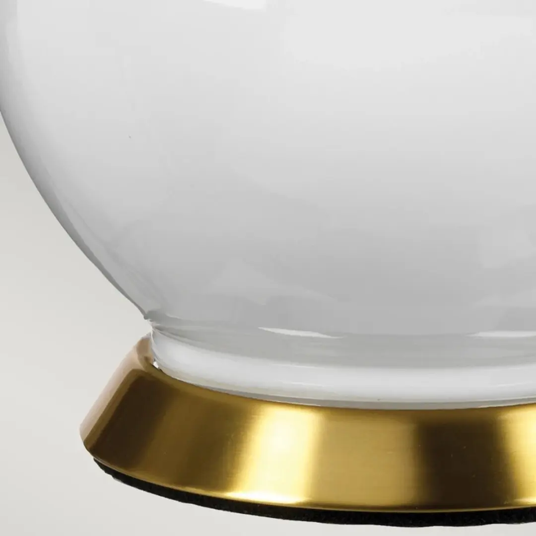 Elstead Lighting ISLA LED Tafellamp - Aged Brass/Wit/Rosa