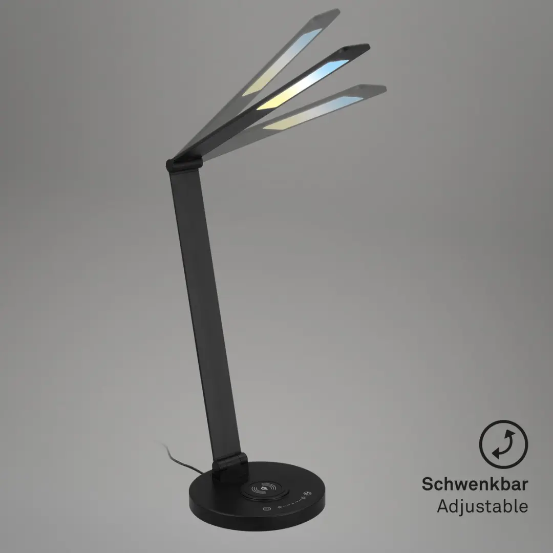 Briloner Cuma LED Bureaulamp - Inductielader - 6.7W - Zwart