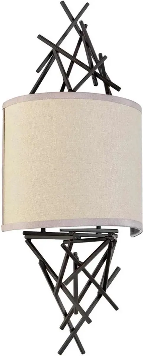 Elstead Lighting Taiko LED Wandlamp 2x E14 - 25cm - Oude Brons