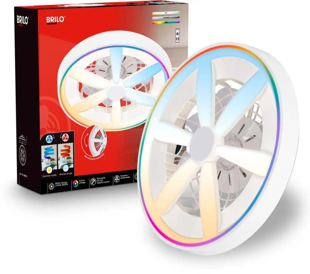 Briloner Air Plafondventilator RGB 6 Bladen Ø48cm