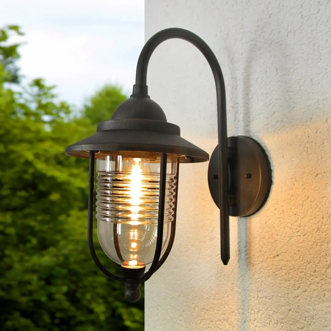 Lindby Wandlamp Buiten 1 Licht E27 Roest