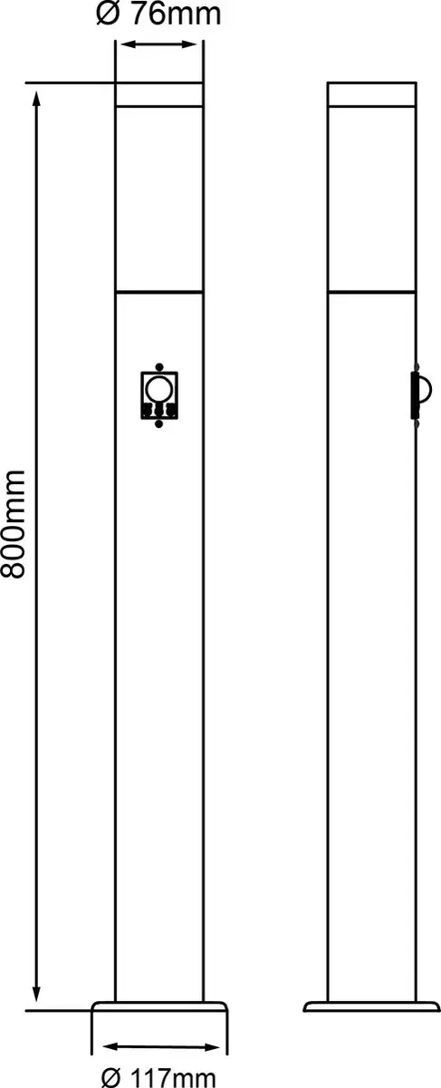 Brilliant CHORUS Staande Buitenlamp - 20W - Chroom