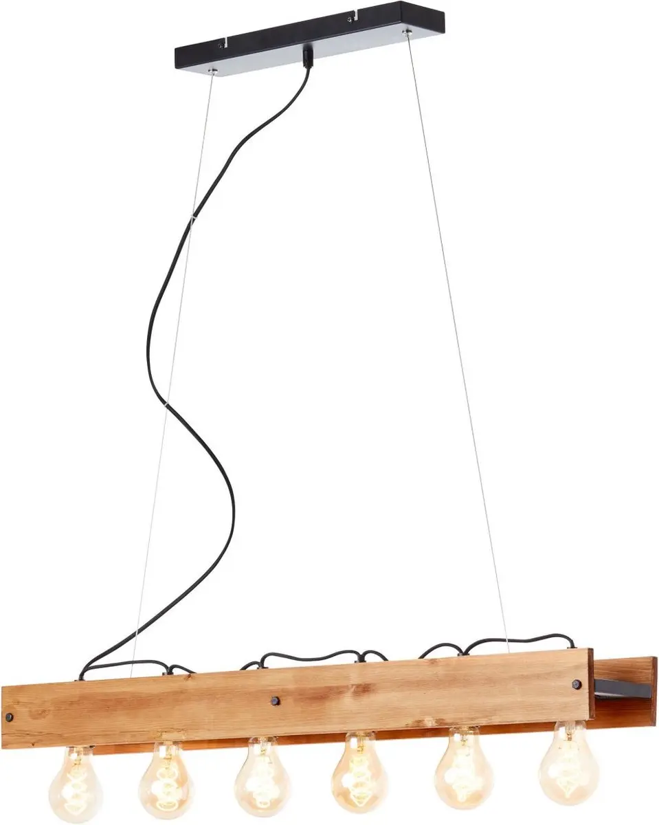 Brilliant Calandra Hanglamp - 6 Lichtpunten - Bruin/Zwart
