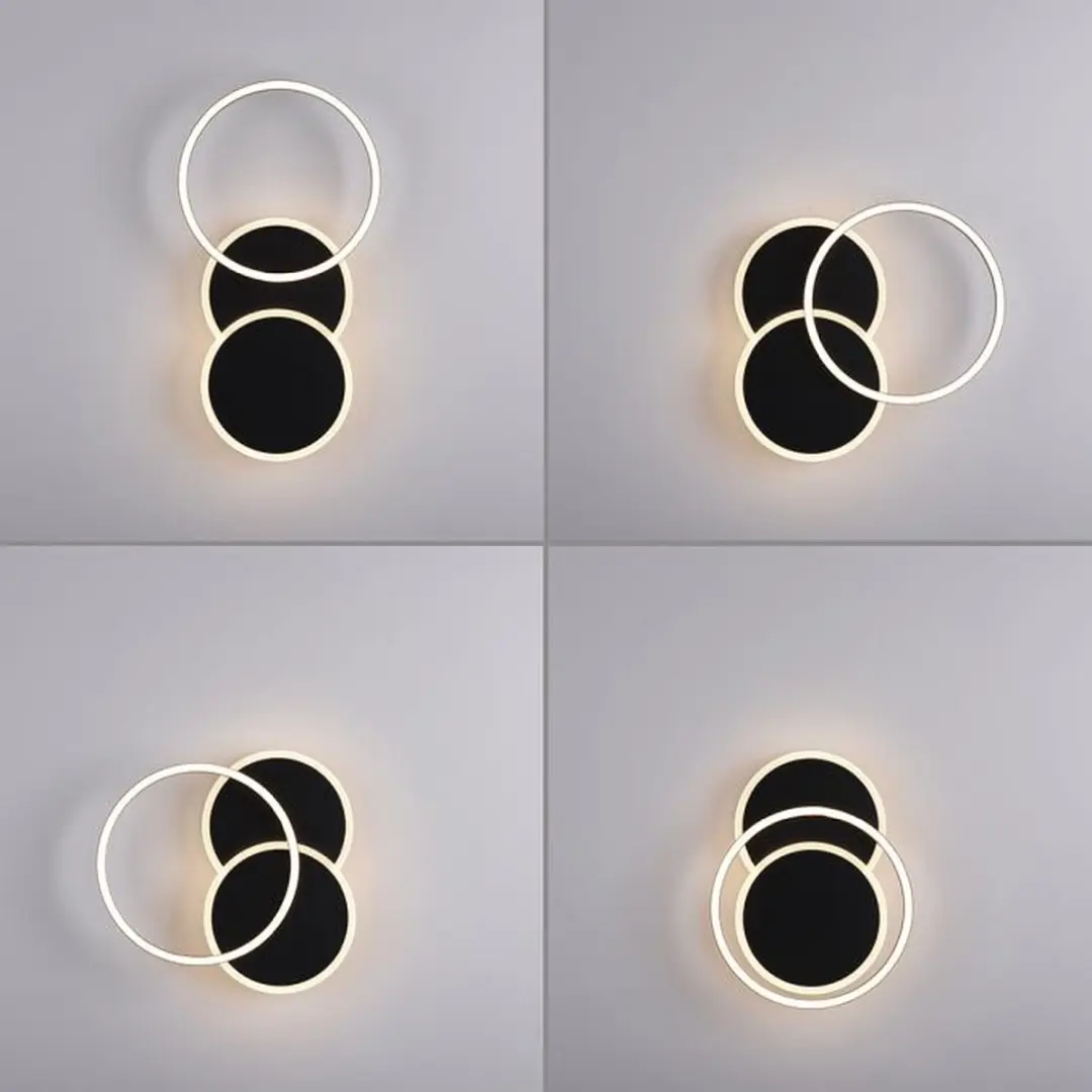 Paul Neuhaus Plafondlamp Baikal 3 - 3000K - Ø33,5cm - Zwart