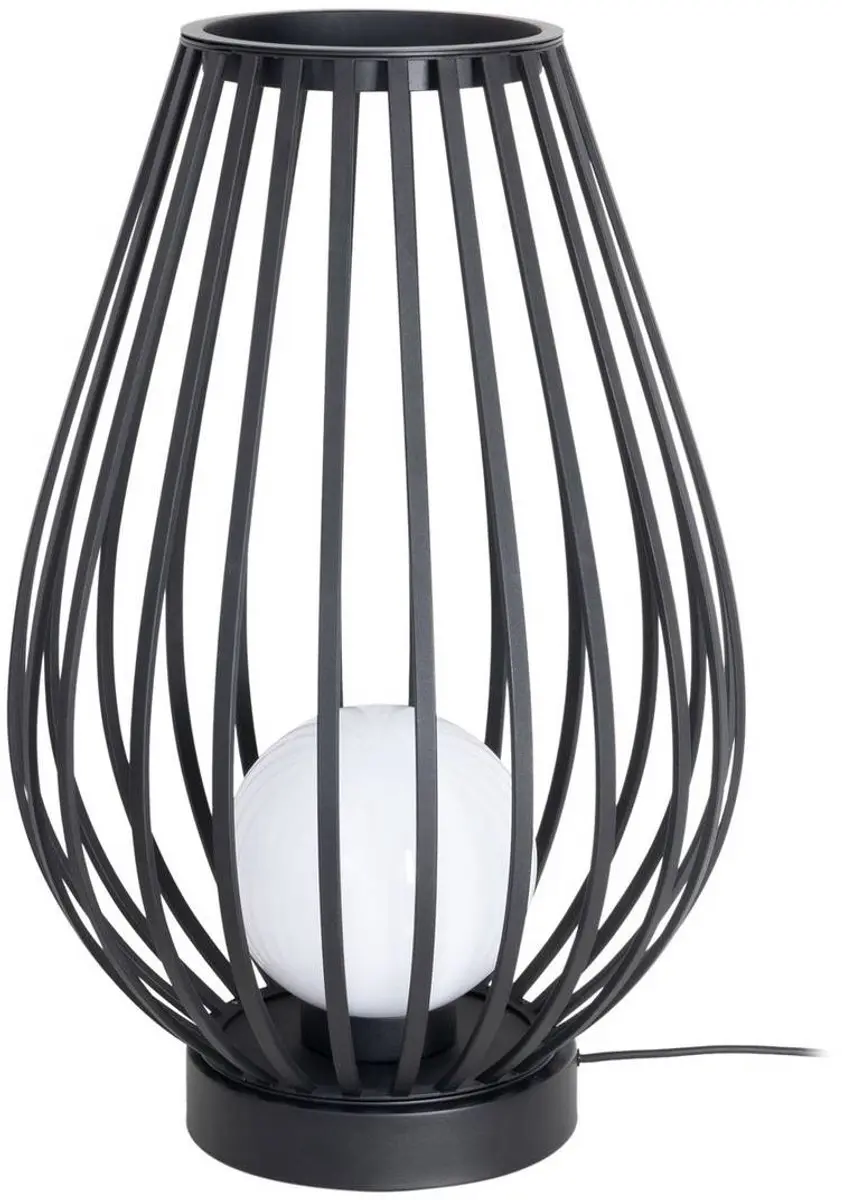 Lucande Terraslamp Metaal/Acryl 1 Licht E27 - 69cm - Zwart/Wit