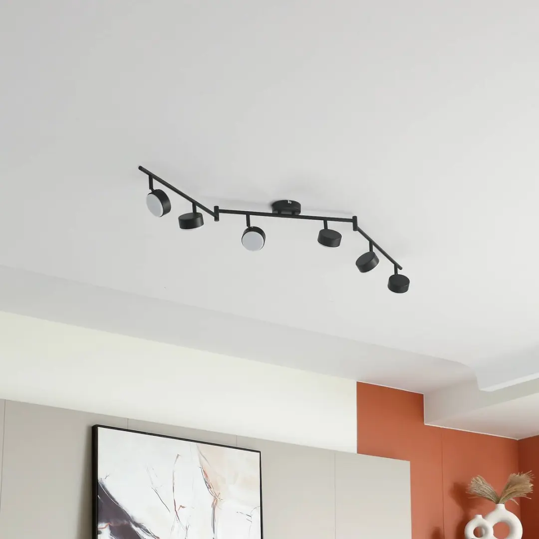 Lindby Buitenspot 6-Lichts GX53 - Zwart mat
