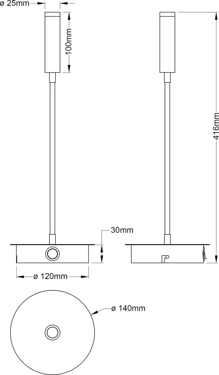 Brilliant Jutta Wandlamp LED 2.8W - Flexibele arm - Zwart