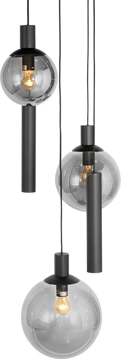 Steinhauer Bollique New 3800ZW Hanglamp - 5 Lichtpunten - Zwart