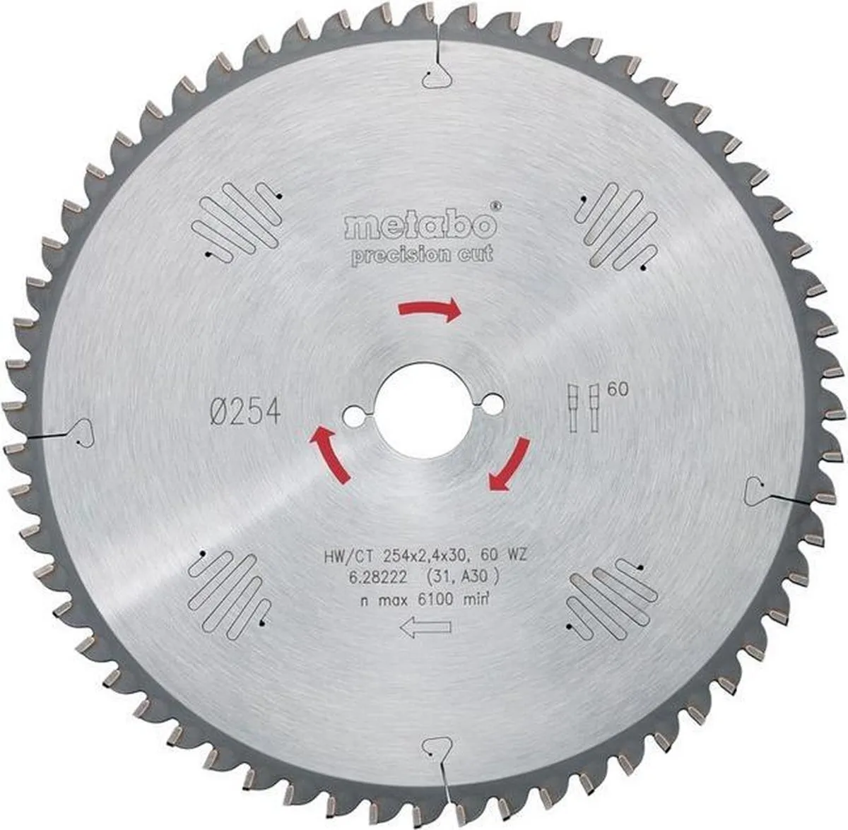 Metabo Precision Cut HW/CT Cirkelzaagblad Ø254mm 40T