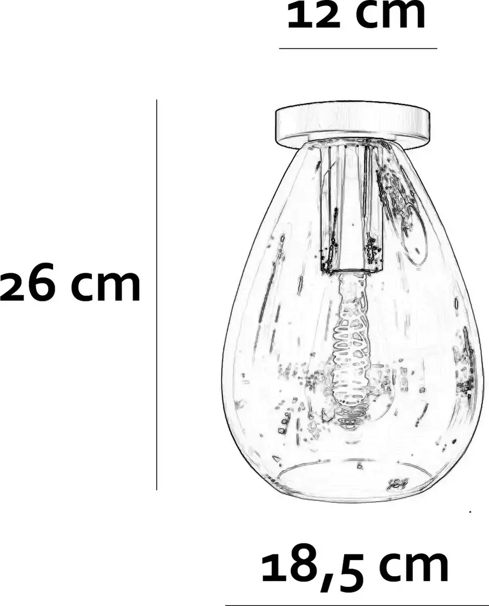Freelight Dorato Plafondlamp - 40W - Zwart