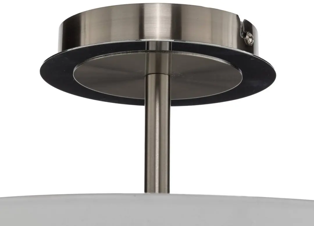 Lindby Plafondlamp 3-Lichts - Ø47cm - Wit/Mat Nikkel/Chroom