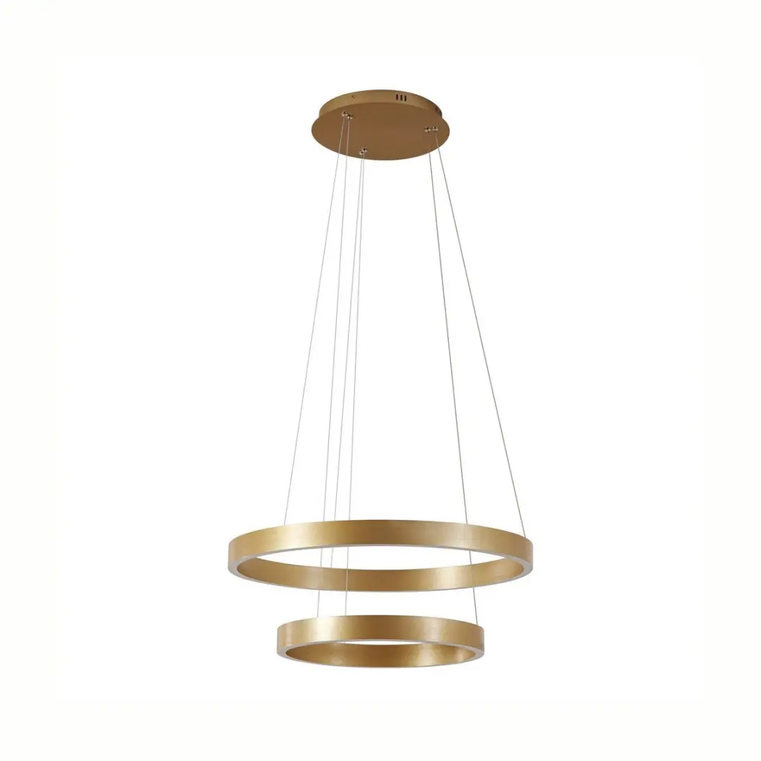 Lucande Hanglamp 2-lichts Metaal - 11000K - Goud/Wit