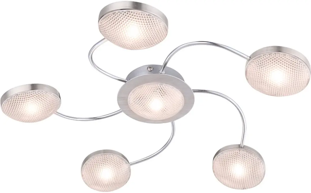 Globo LED Plafondlamp 6 Vlammen Nikkel Mat