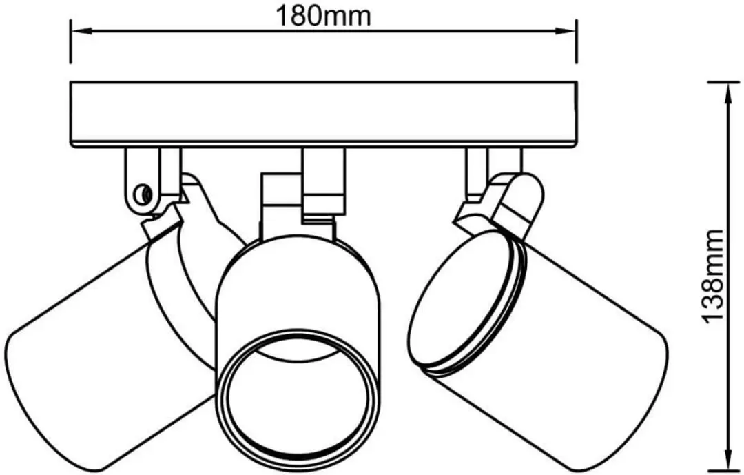 Brilliant Alessia Spot 3-vlammig Mat Zwart - 3x LED GU10 5W