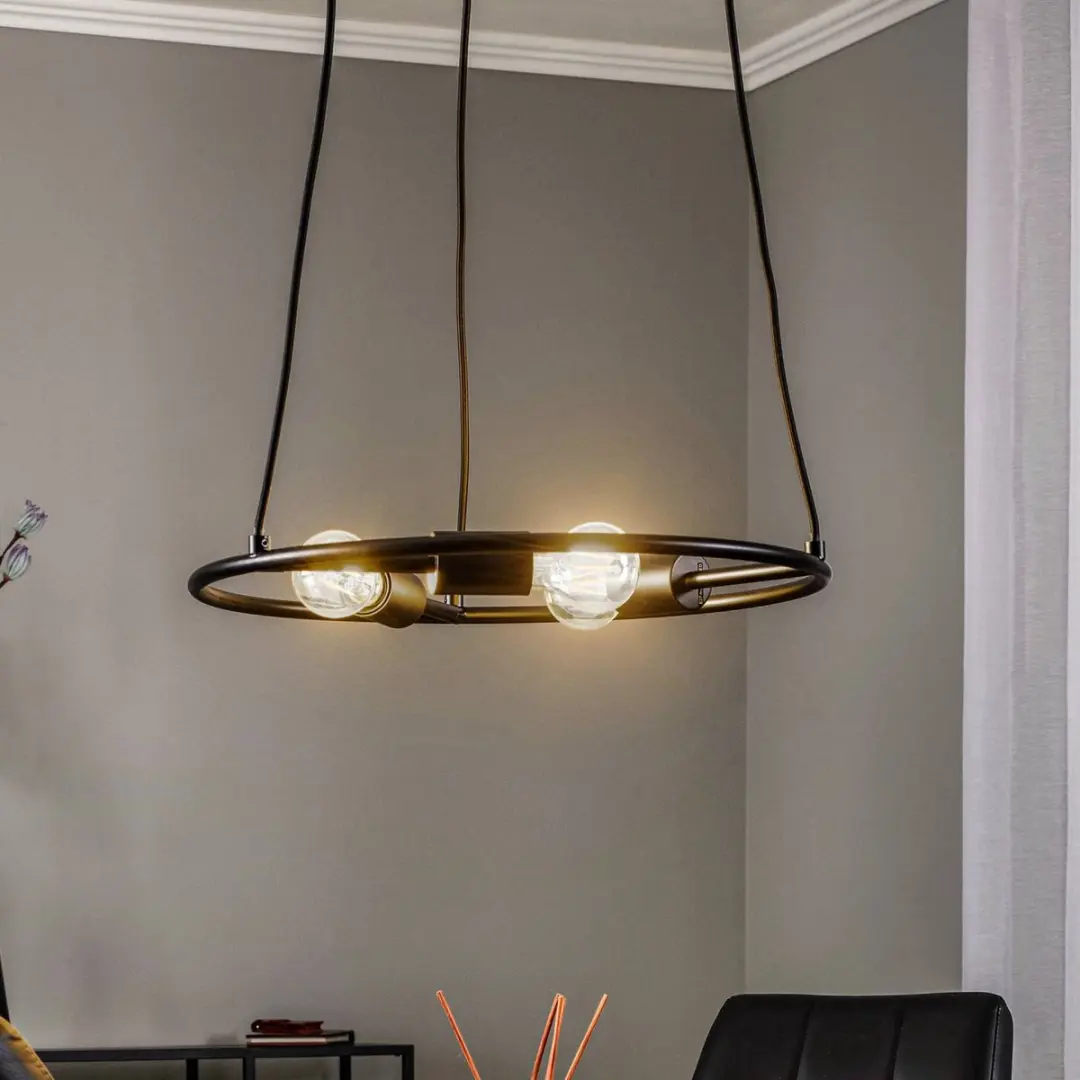 Lucande Hanglamp 3-Lichts Staal