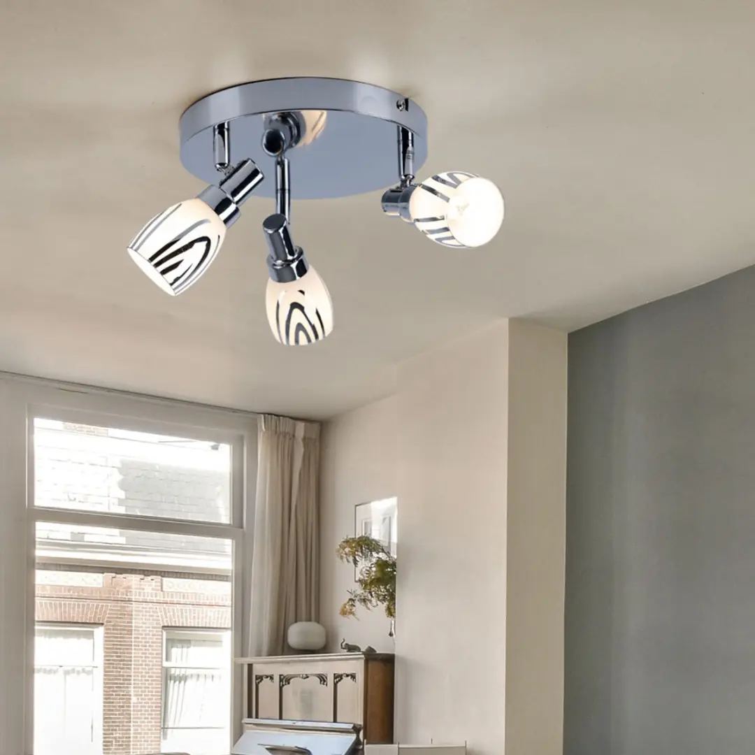 Globo Plafondlamp 3x Spots G9 Zilver - 33W