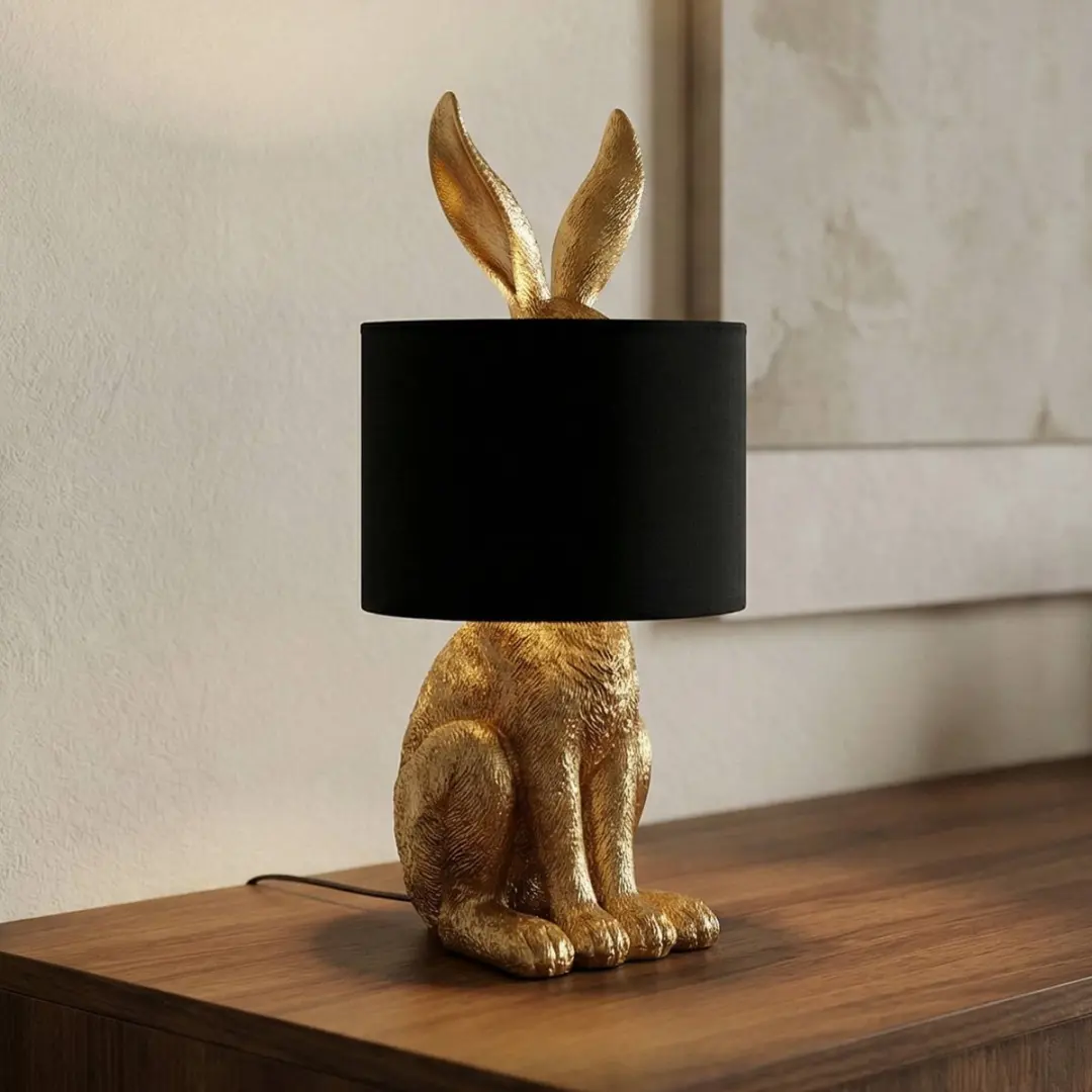 Lindby Tafellamp 1 Licht - 24cm - Zwart/Goud