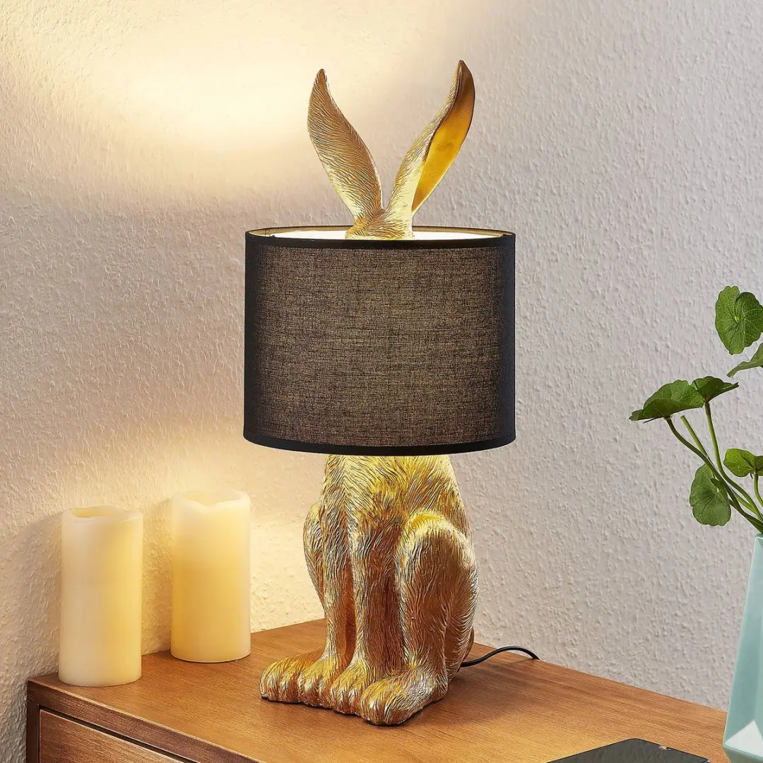 Lindby Tafellamp 1 Licht - 24cm - Zwart/Goud