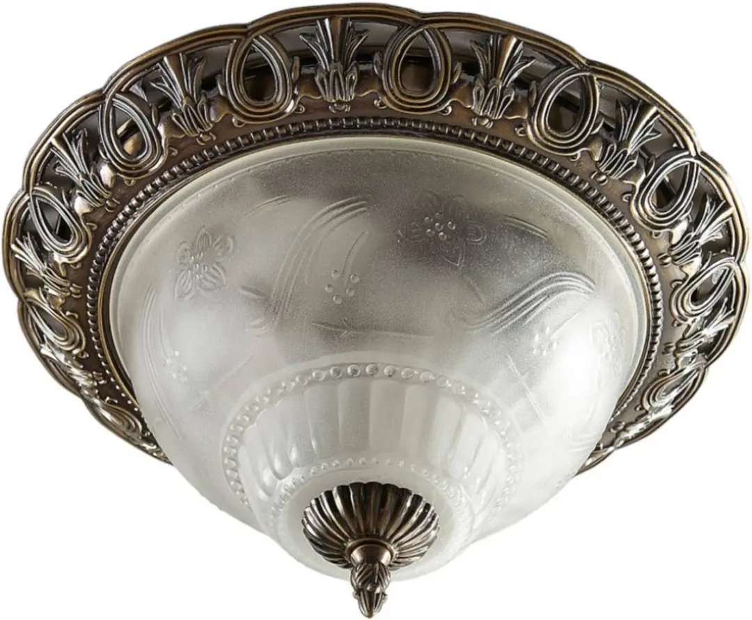 Lindby Plafondlamp 2 Lichtpunten 33cm - Antiek Messing