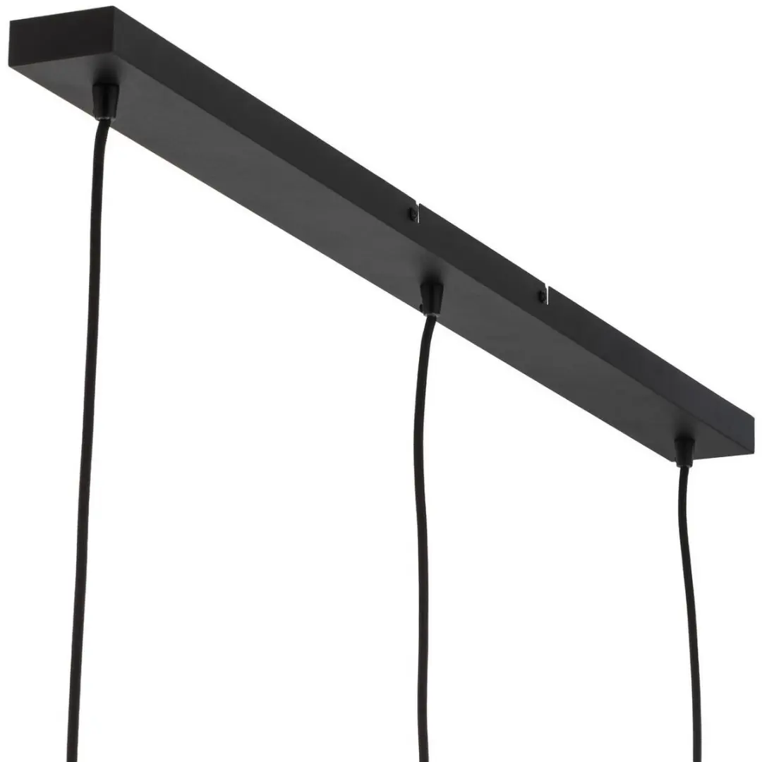 Lindby Hanglamp 3-lichts Metaal Glas - 28cm - Rokerig grijs
