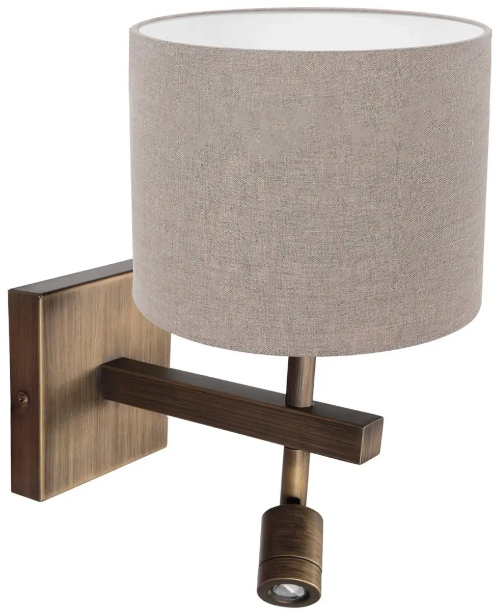 Steinhauer Stang 4892BR Wandlamp - 2x1W - Brons/Grijs