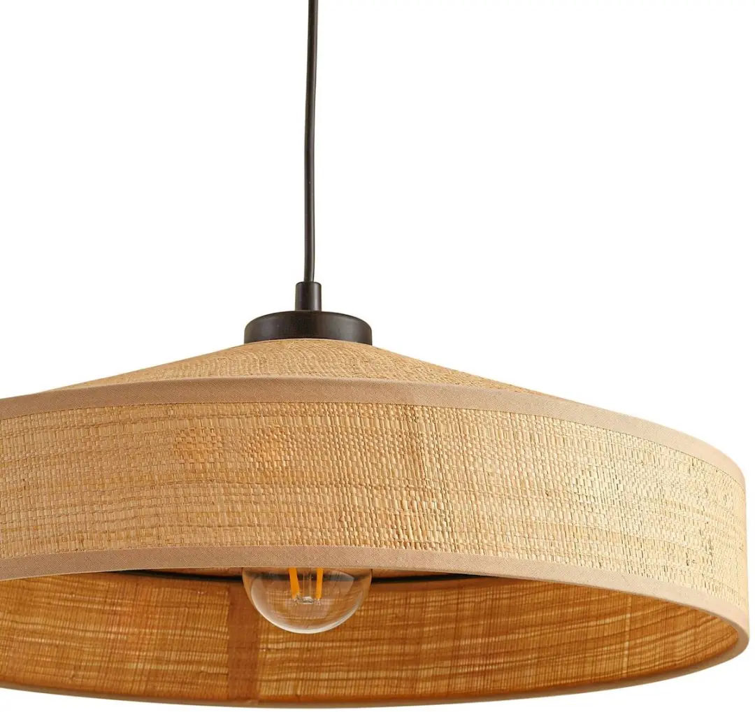 Lindby Hanglamp Rotan 1 Licht E27 - 40cm - Beige