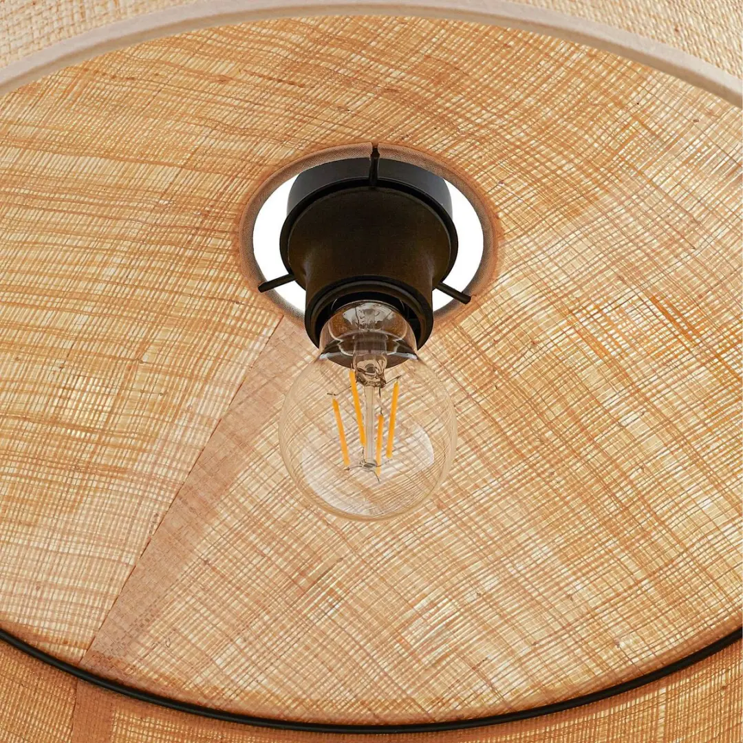 Lindby Hanglamp Rotan 1 Licht E27 - 40cm - Beige