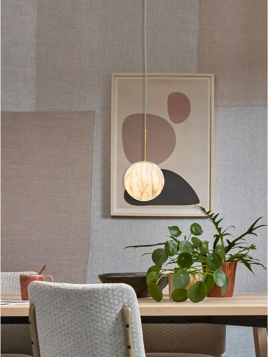it's about RoMi Carrara Hanglamp - Goud/Wit Ø16cm