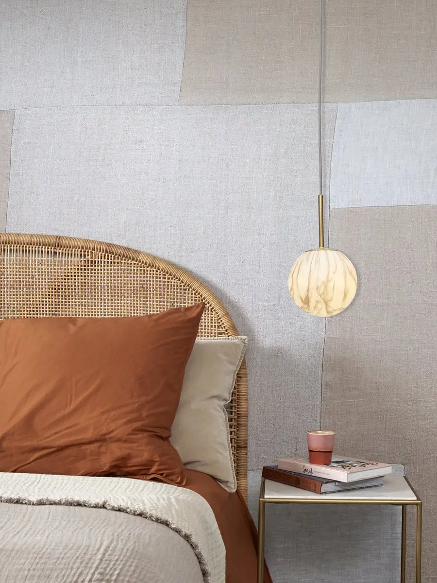 it's about RoMi Carrara Hanglamp - Goud/Wit Ø16cm
